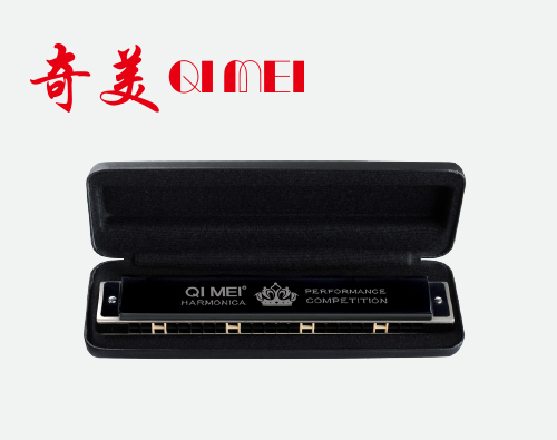 24孔黑霸王比赛重音C调口琴（雅典黑）
